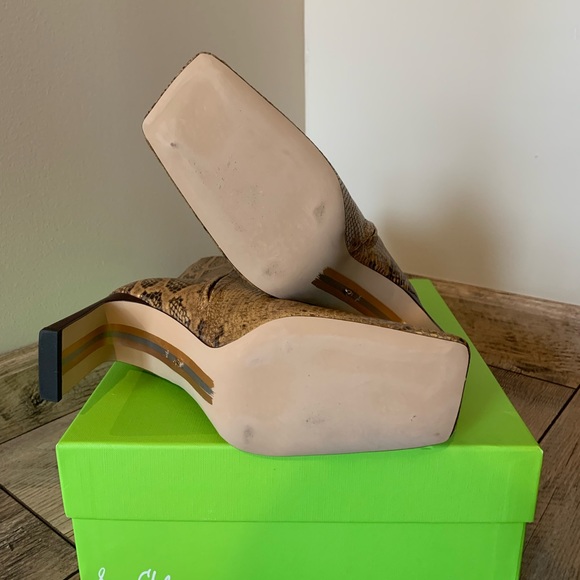 Sam Edelman Anika Ankle Bootie Cuoio Malbec Snake Size 9.5 - Picture 5 of 6